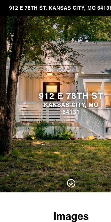 The same property website on a phone